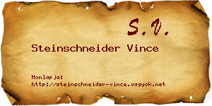 Steinschneider Vince névjegykártya